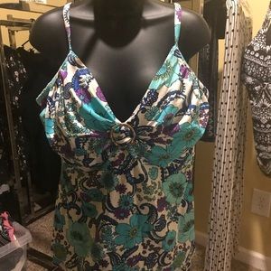 Women’s Multi Colored Swim Tankini Top